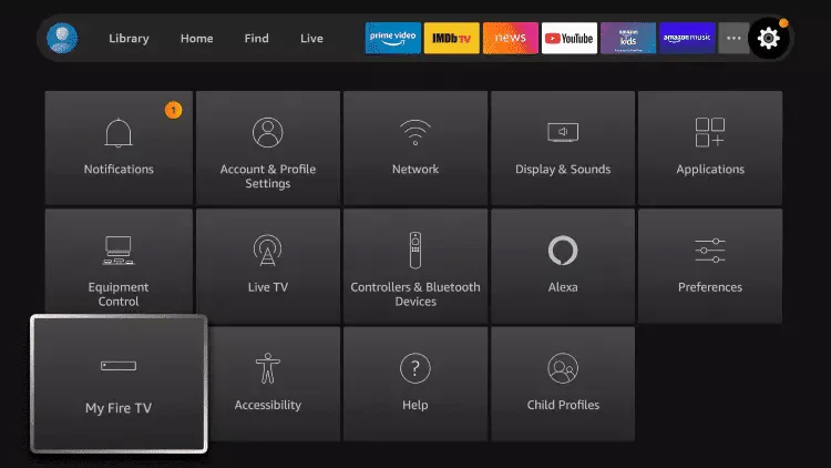 Étape 8 - Accédez à Mon Fire TV